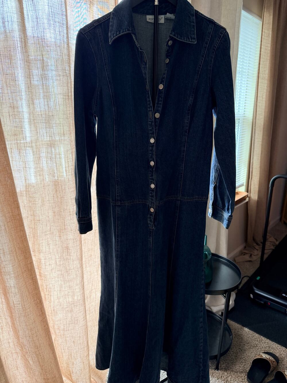 Vintage Jeanology Midi Dress euc mermaid hi low 100% cotton M